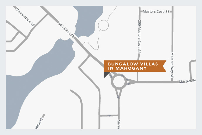 Map illustration of Mahogany Bungalow Villas