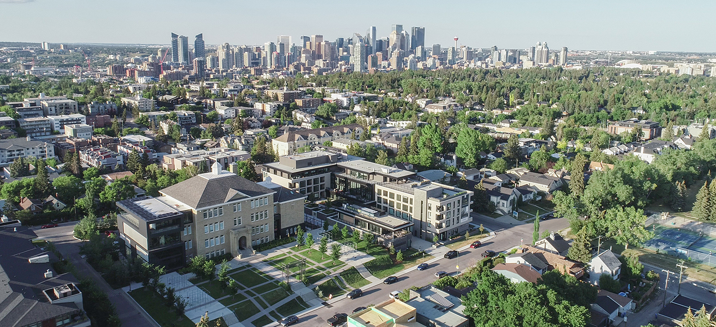 Aerial photo of the Edward Seniors' Residences in Calgary